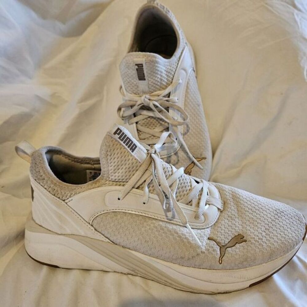 Puma Women's SOFTRIDE Ruby Luxe Running Shoes‎ White Gold 377580-11 Size 9.5